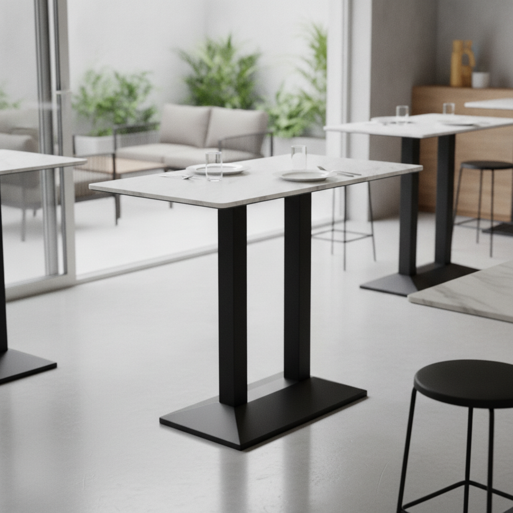 Marble Rectangular Poseur Table 1200x700mm for Indoor & Outdoor Dining