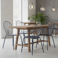 Powder-Coated Steel Armchairs Slate Blue 855x561mm for Restaurants & Cafés (Pack of 4)