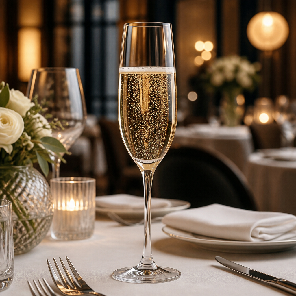 Glass Champagne Flutes 160ml for Celebrations (Pack of 24)