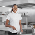 Polycotton White Women's Cool Vent Chef Shirt for Hot Kitchens