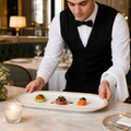 Oblong Trays Gold Bone China for Upscale Dining (Pack of 12)