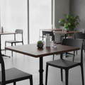 Timber Dark Walnut Square Table Top 600mm for Commercial Use