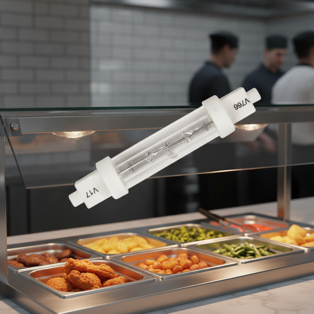 Jacketed Infrared Quartz Bulb 200W for Food Warmers