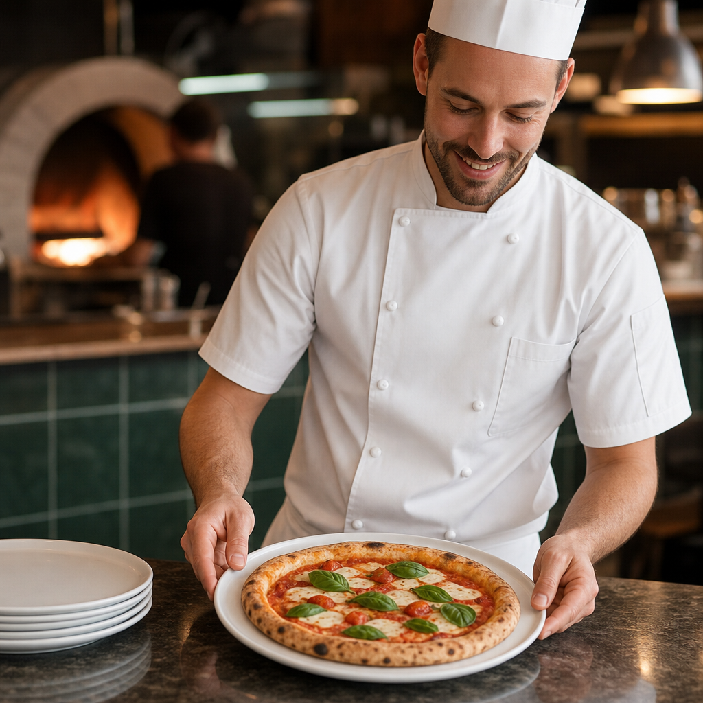 White Porcelain Pizza Plates 330mm for Restaurants & Cafés (Pack of 4)