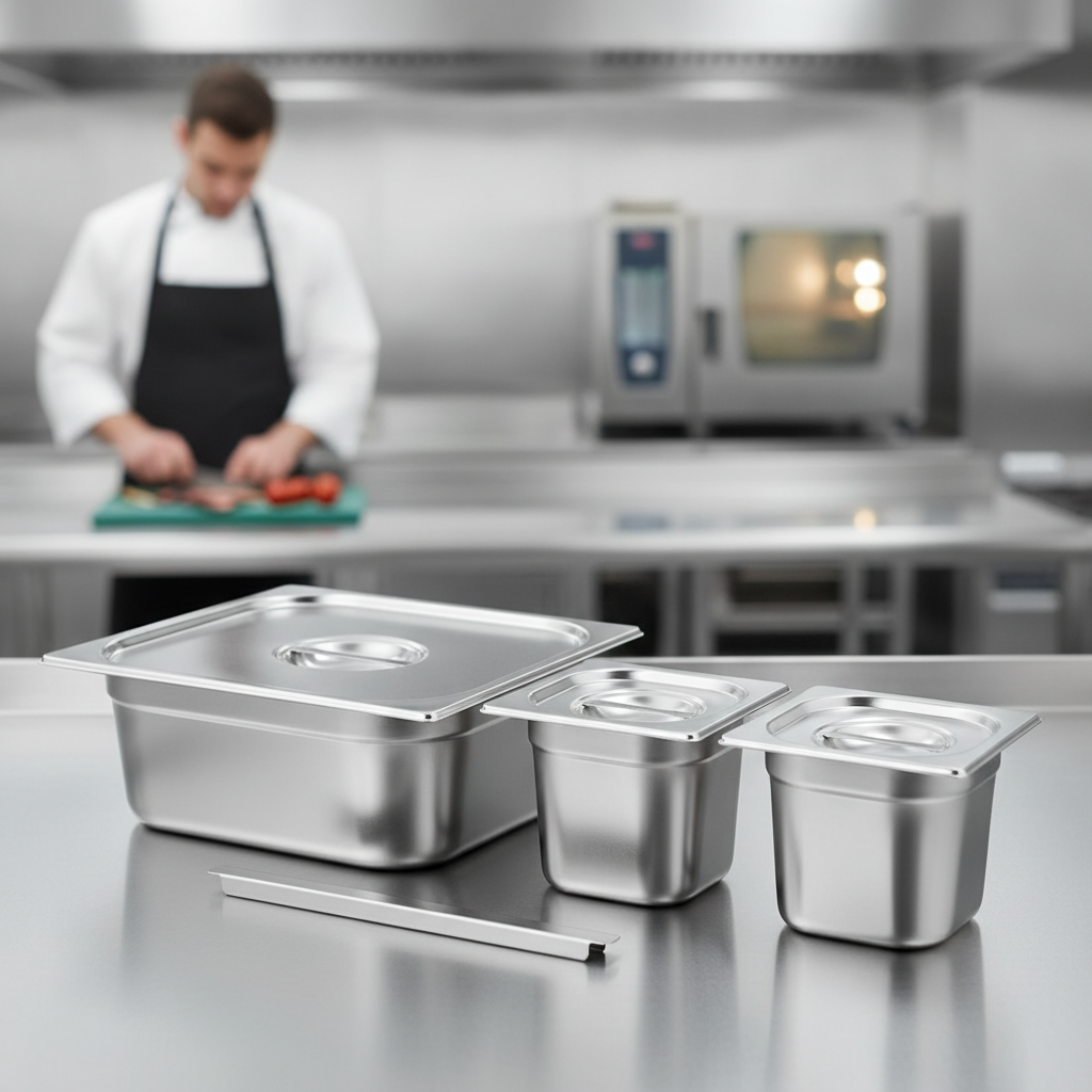 Stainless Steel Gastronorm Tray Set 17.4L for Commercial Kitchens