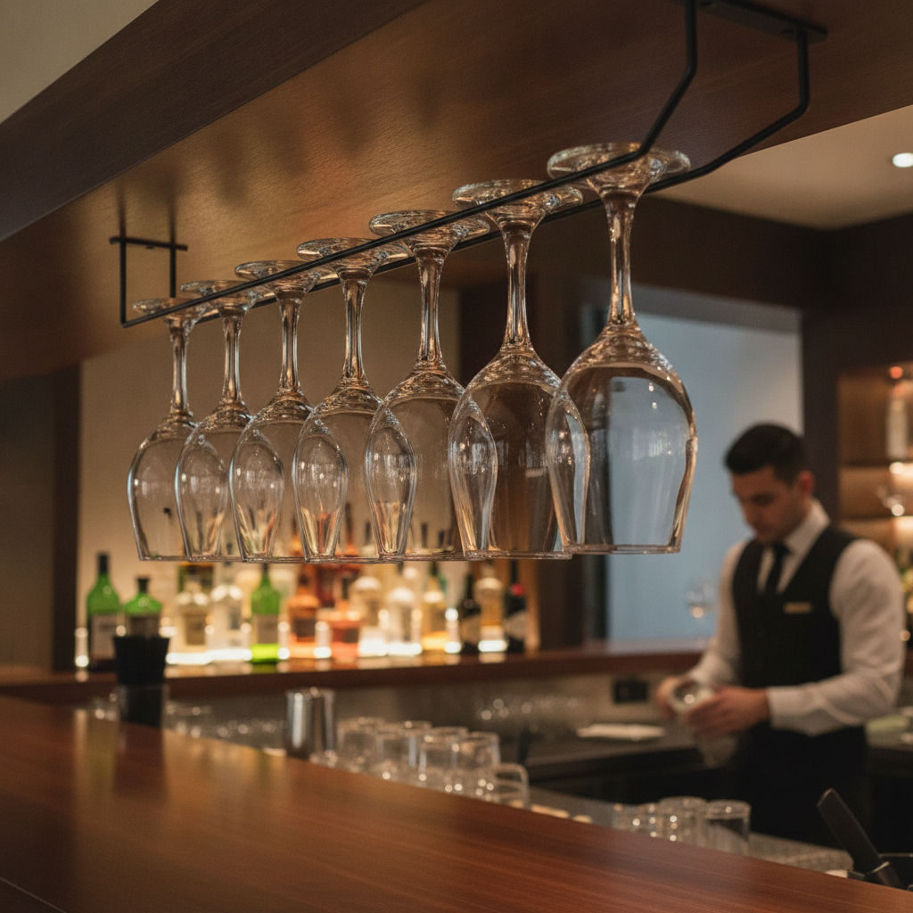 Wire Wine Glass Rack 610mm for Bars & Restaurants