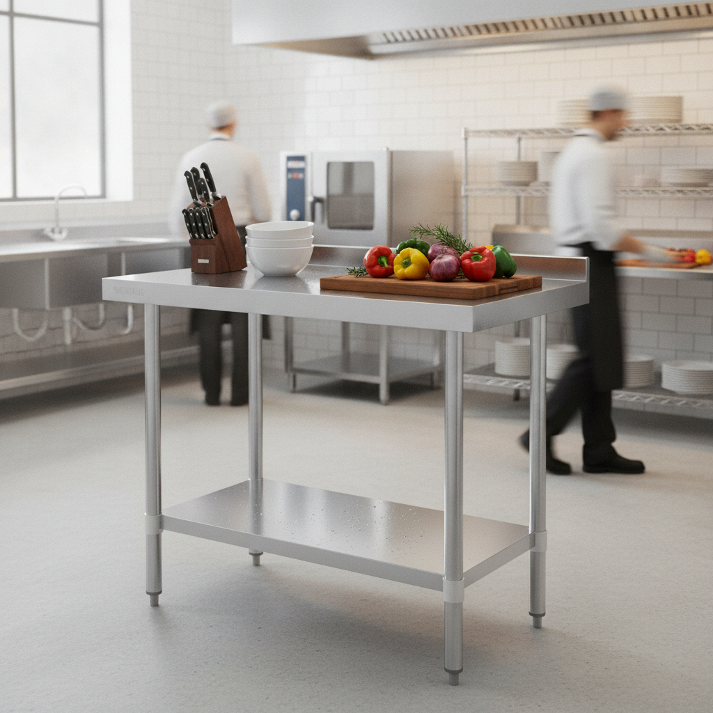 430 Stainless Steel Prep Table 900mm for Commercial Kitchens
