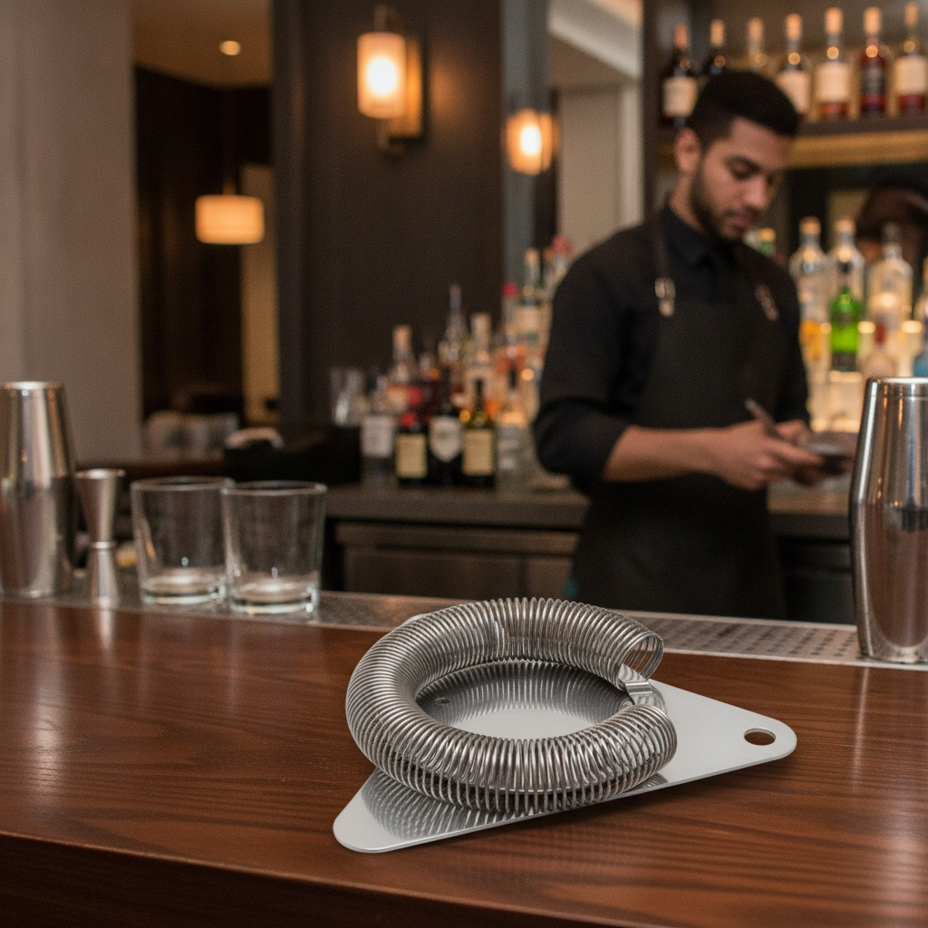 Stainless Steel Ninja Cocktail Strainer 111mm for Flair Bartending