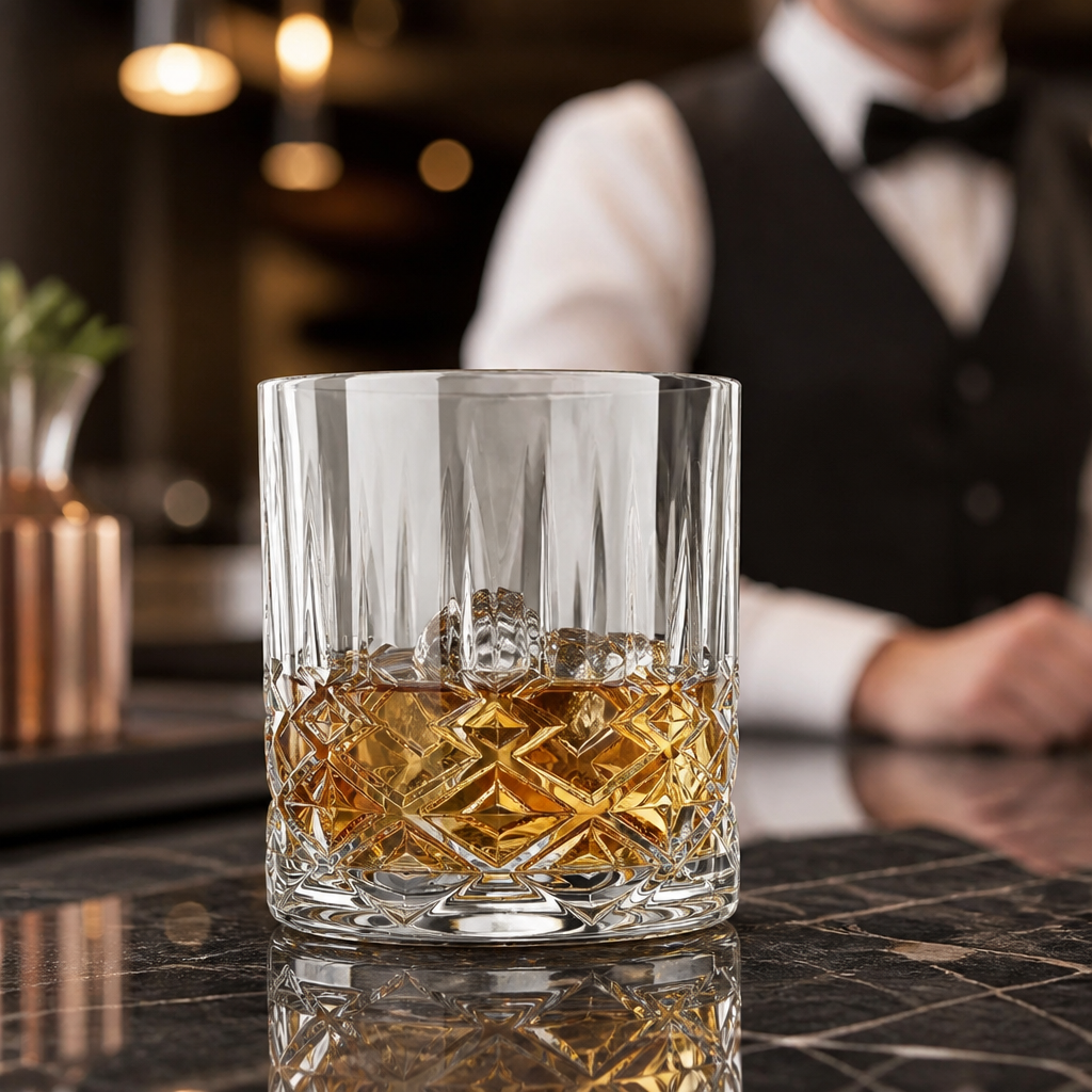 Glass Double Old Fashioned Tumblers 350ml for Bars & Pubs (Pack of 6)