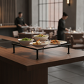 Stainless Steel Black Square Riser 355mm for Foodservice Presentation