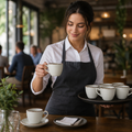 Alumina Vitrified Ceramic Brown Speckled Cups 80ml for Cafés (Pack of 12)