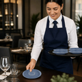 Saucers 181mm Blue Vitrified Ceramic for Dining Tables (Pack of 6)