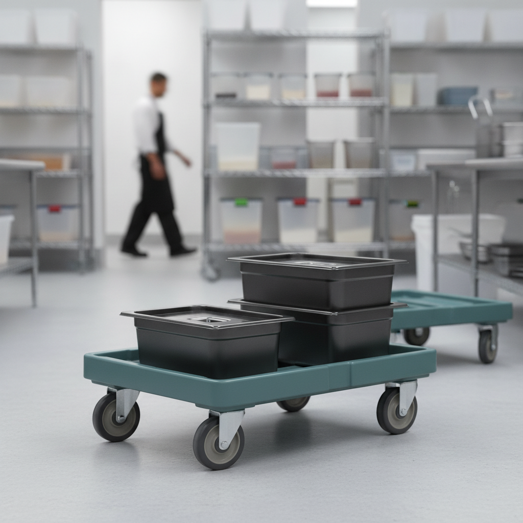 Polyethylene Camdolly for Easy Transport of Food Boxes