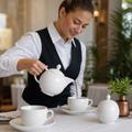 340ml Alumina Vitrified Ceramic Teapot for Professional Catering (Pack of 6)