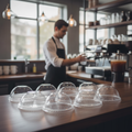 Clear rPET Domed Lids for 12oz, 16oz & 20oz Cups (Pack of 400)