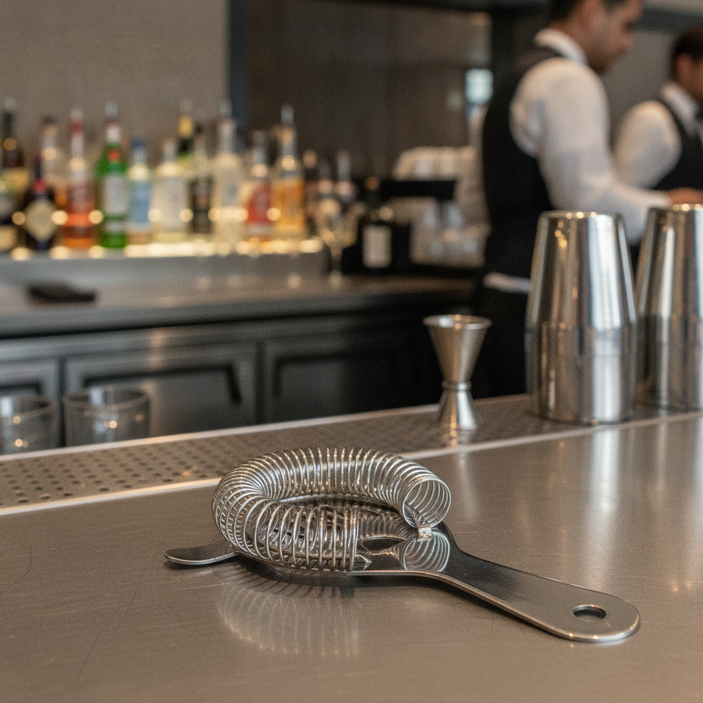 Stainless Steel Hawthorne Strainer 143mm for Professional Bartending