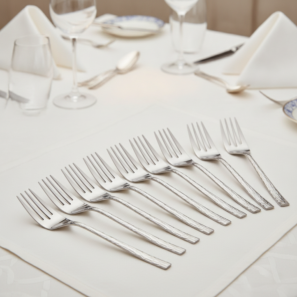 18/10 Stainless Steel Fish Forks for Elegant Dining (Pack of 12)