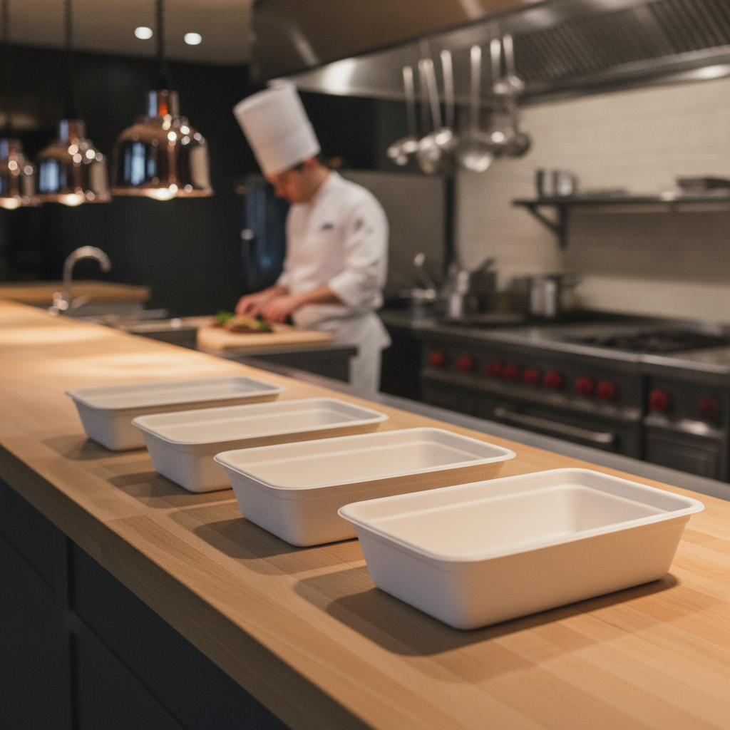 Moulded Fibre Takeaway Trays 500ml for Food-to-Go Service (Pack of 500)