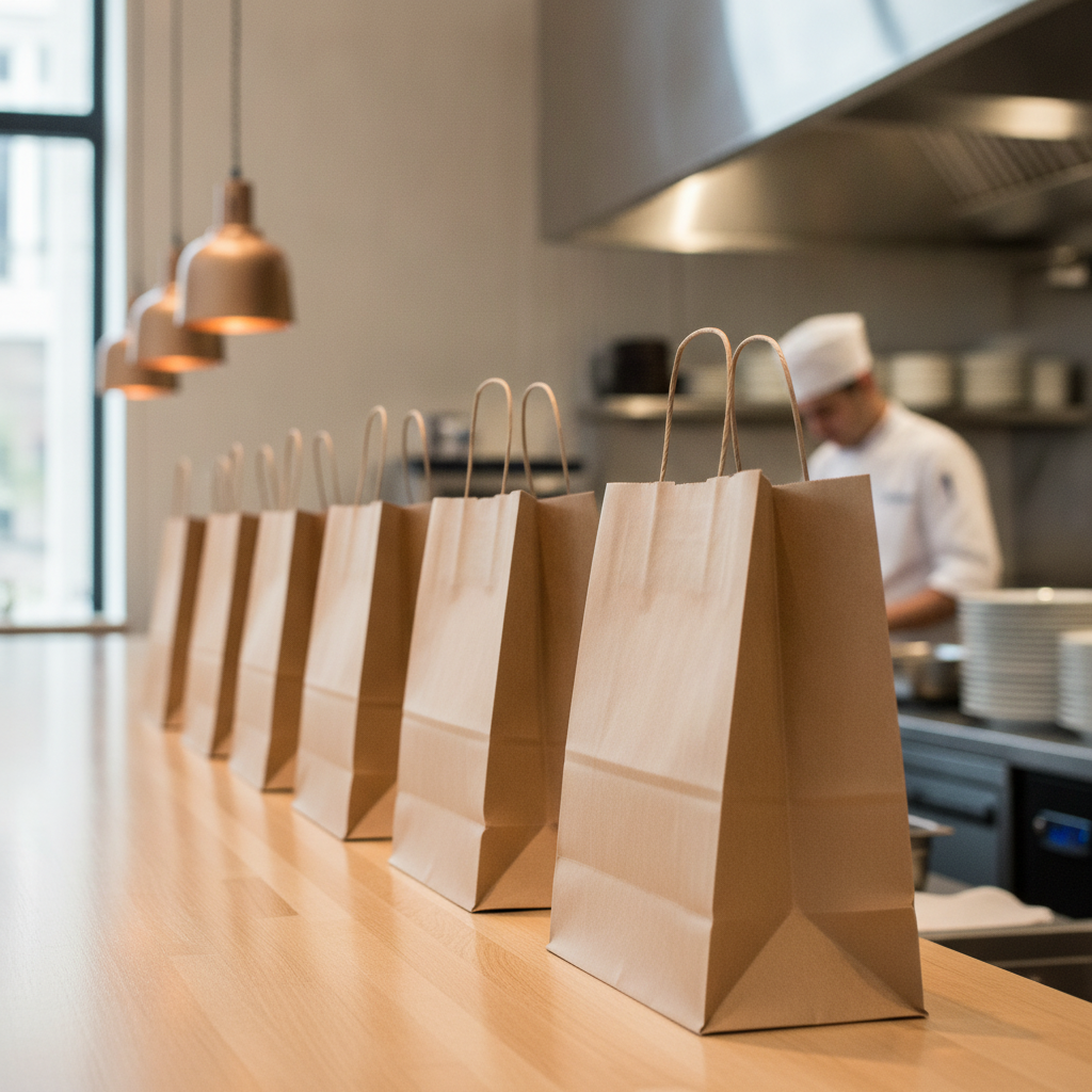 Brown Paper Carrier Bags Large for Eco-Friendly Shopping (Pack of 250)
