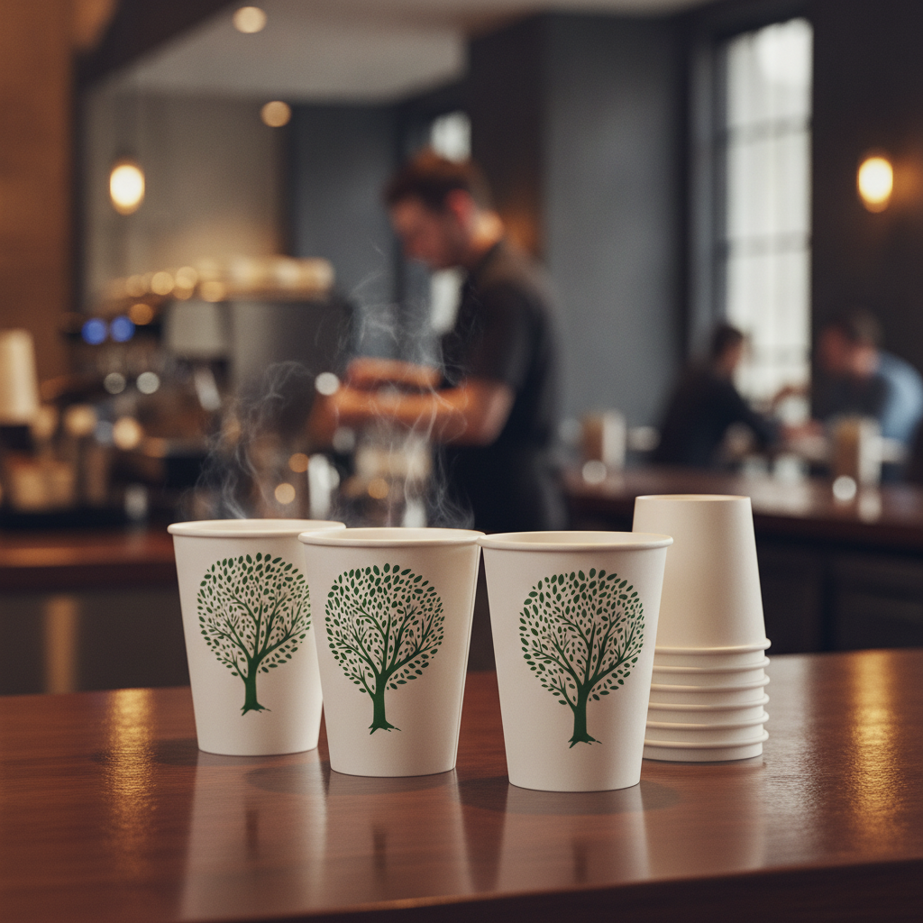 Compostable White Hot Cups 8oz for Coffee & Tea (Pack of 1000)