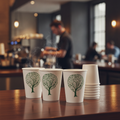 Compostable White Hot Cups 8oz for Coffee & Tea (Pack of 1000)