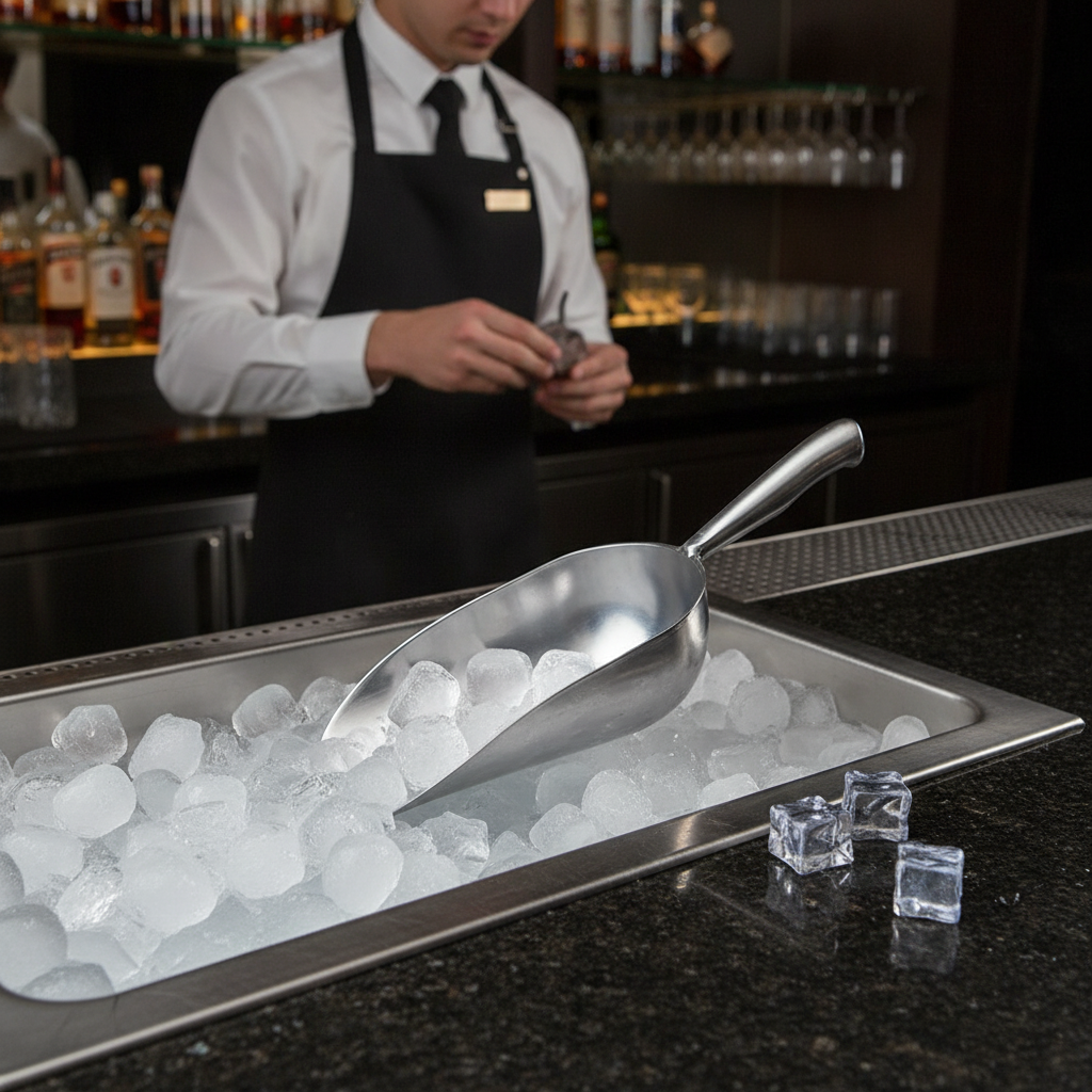 Aluminium Ice Scoop 5oz for Bars & Pubs