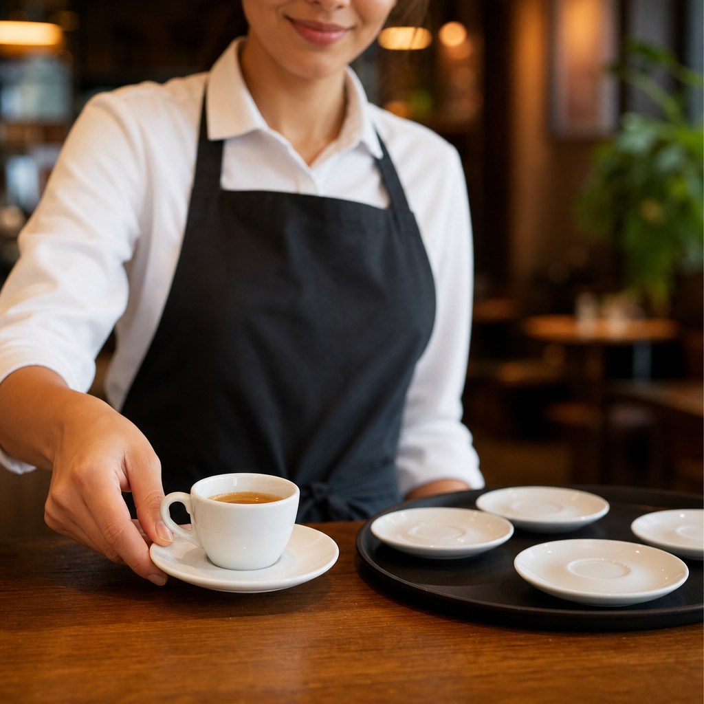 Espresso Saucers 125ml Porcelain for Coffee Shops (Pack of 6)