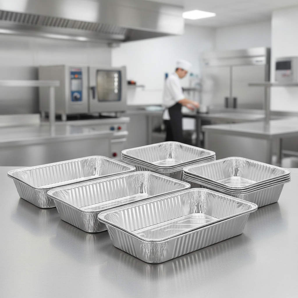 Aluminium 1/1 GN Foil Containers 9000ml for Catering Events (Pack of 5)