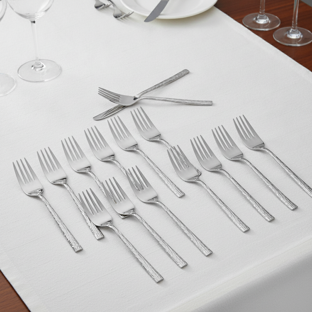 18/10 Stainless Steel Dessert Forks for Elegant Dining (Pack of 12)