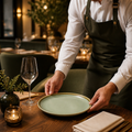 Moss Coupe Plates Green Porcelain for Dining Experiences (Pack of 6)