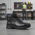 Leather Black Composite Safety Shoes for Workplace Protection