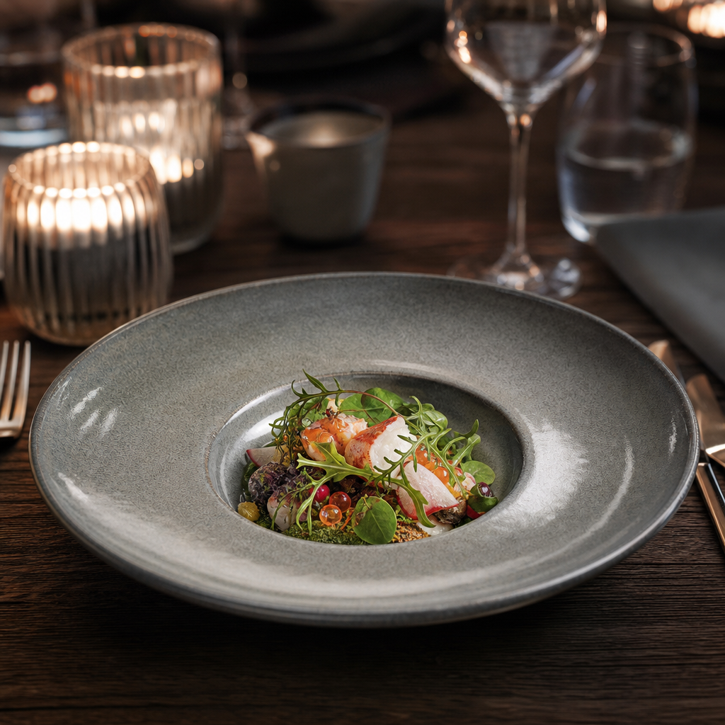 Wabi Sabi Rimmed Coupe Bowls 200mm for Elegant Table Service