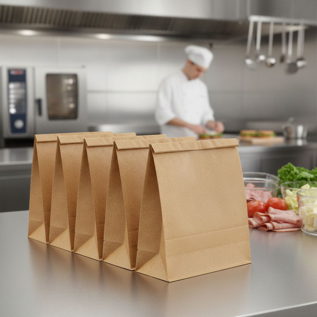 Paper Compostable Sandwich Bags 10x10" for Food Service (Pack of 1000)