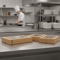 PLA Large Sandwich Platters with Lid for Catering Events (Pack of 25)