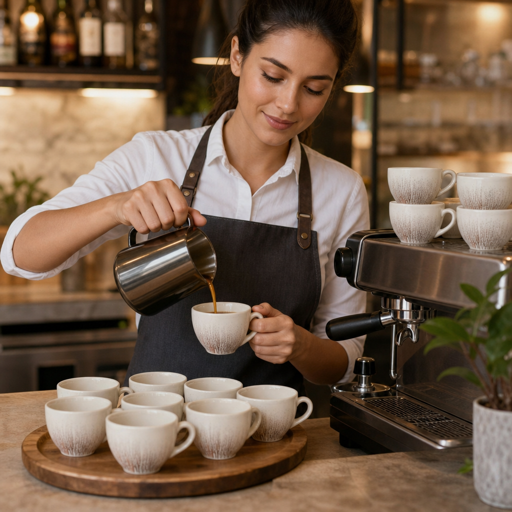 Super Vitrified Ceramic Pink Espresso Cups 100ml for Everyday Use (Pack of 12)