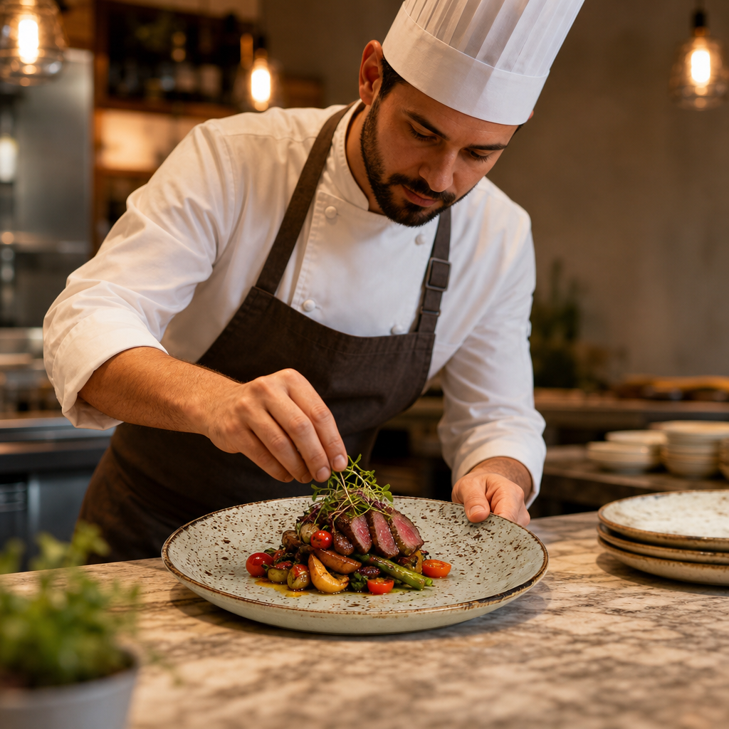 Plates 305mm Green Porcelain for Restaurants (Pack of 12)