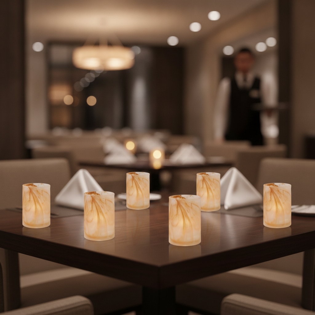 Caramel Glass Cylinder 73mm for Enhancing Dining Experience (Pack of 6)