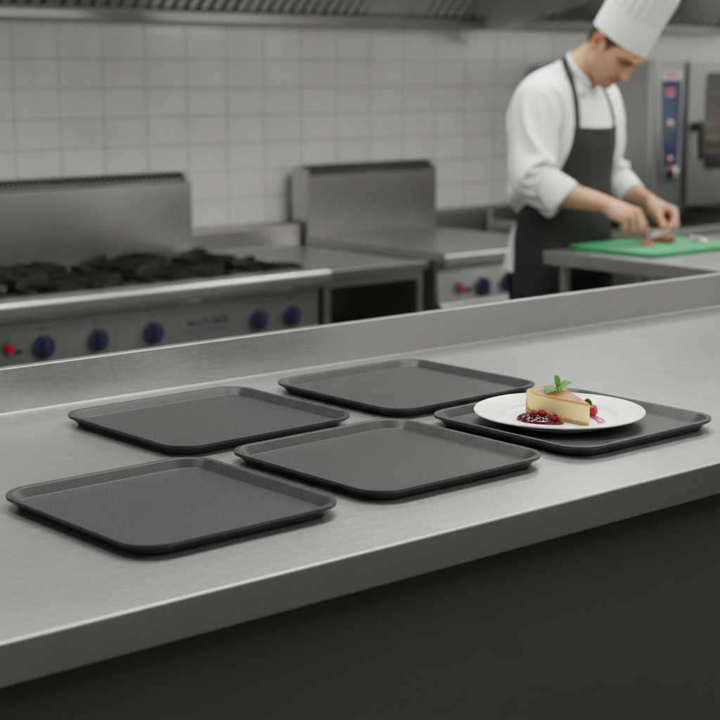 Laminate Charcoal Tray 340x460mm for Commercial Use (Pack of 24)