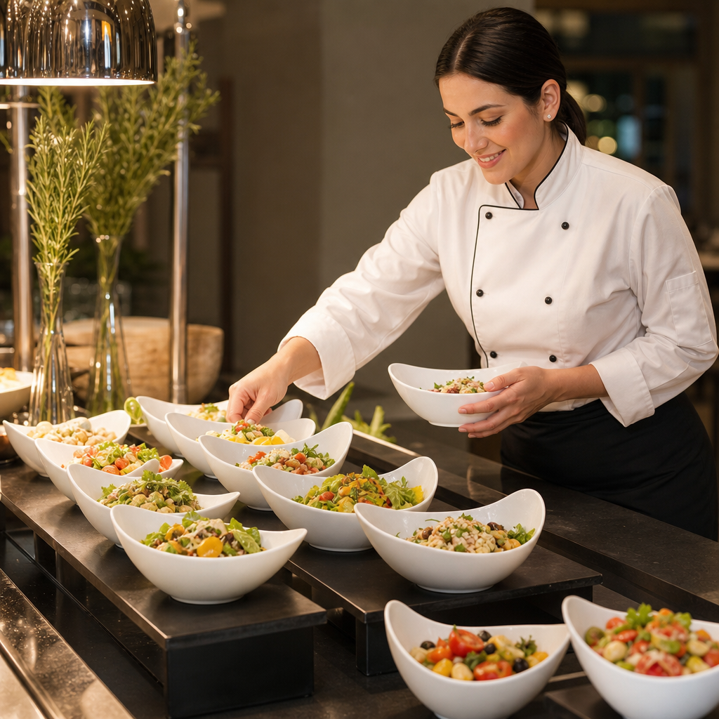 Bowls 284ml Porcelain for Buffet Displays (Pack of 12)
