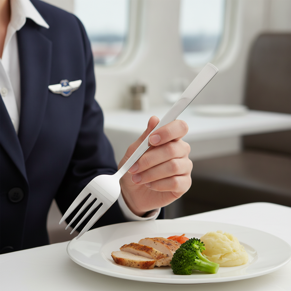 18/0 Stainless Steel Fork for Airline Use (Pack of 12)