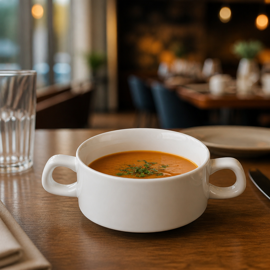 Stacking Soup Bowls 290ml in White for Restaurants & Cafés