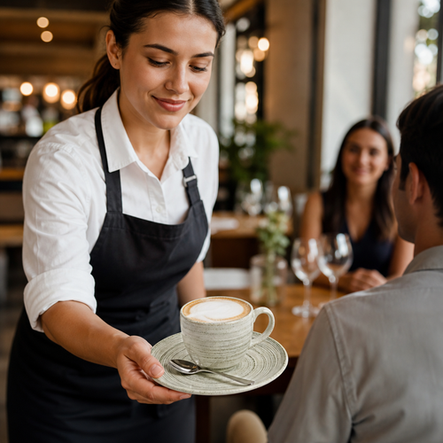 Cappuccino Saucers 158mm Vitrified Ceramic for Cafés (Pack of 12)