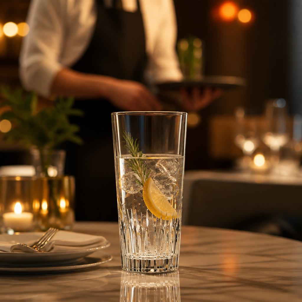 Glass Hi Ball Tumblers 350ml for Vintage Chic Homeware (Pack of 6)