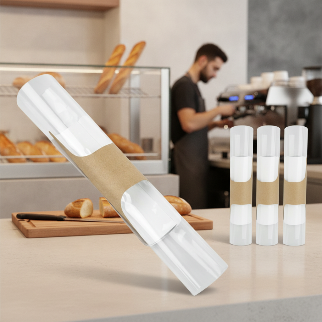 Recyclable Kraft Baguette Packs for Delis & Bakeries (Pack of 500)