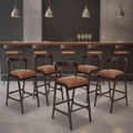 Rubber Wood Bar Chair with Bison Tan Seat 1055x460mm for Commercial Use (Pack of 6)