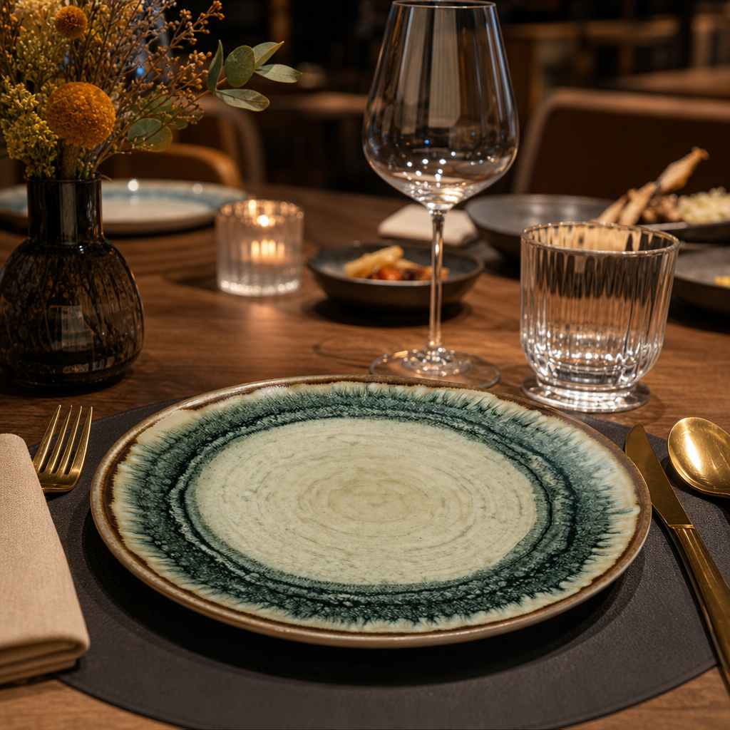 Flare Vitrified Coupe Plates 165mm China for Dining Tables (Pack of 12)