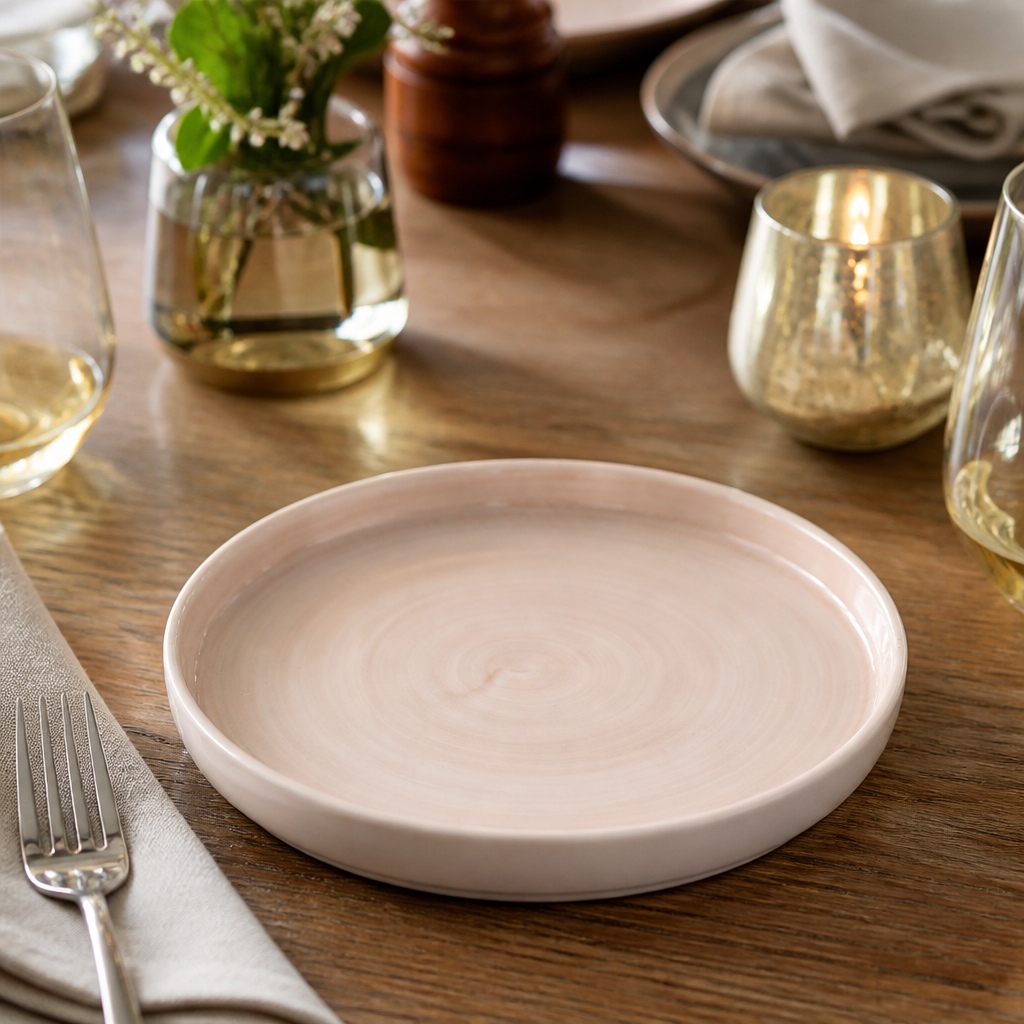 Walled Plates 160mm Coral Vitrified Ceramic for Dining Experiences (Pack of 6)