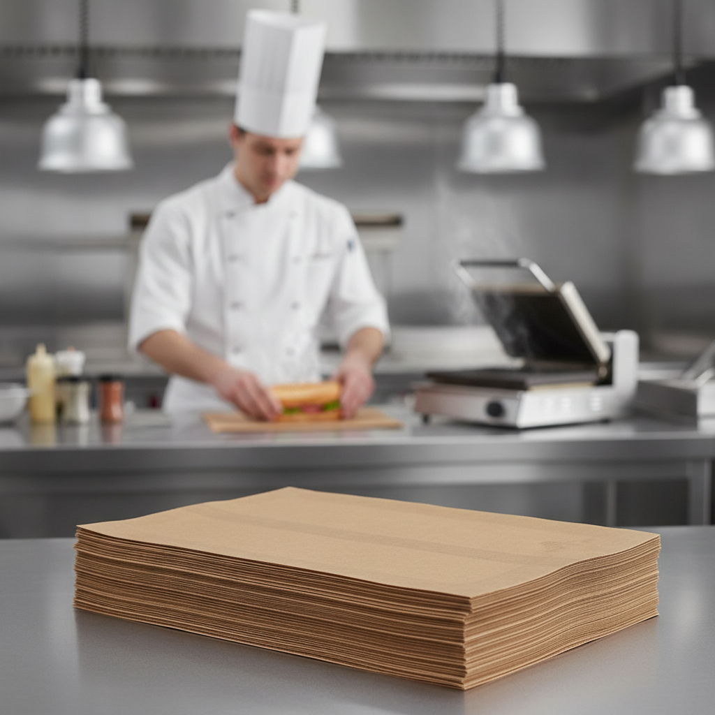 Grease Resistant Paper Contact Grill Bags 260mm for Cafés (Pack of 500)