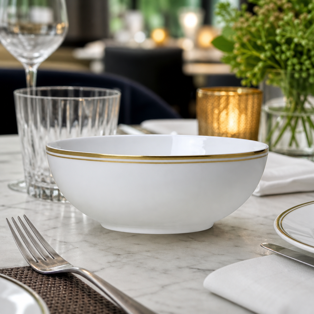 Burnished Gold Coupe Bowls 145mm for Elegant Dining - Pack of 12