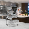 Chrome & Glass Buffet Ladder with 6 Bowls for Self-Serving (Pack of 1)